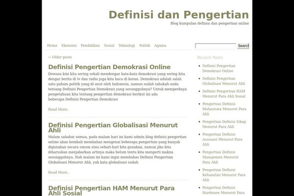 The Common Blog theme site design template sample