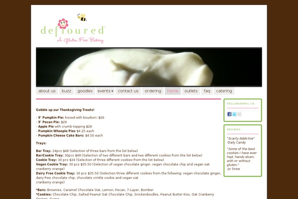 Baker theme site design template sample