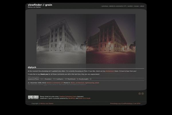 Grain theme site design template sample
