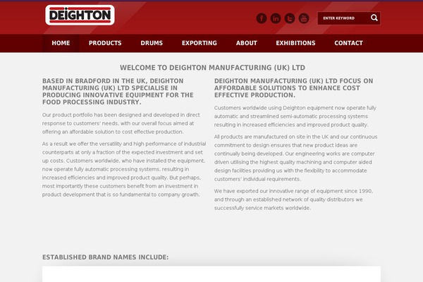 deightonmanufacturing.co.uk site used Ultimate19