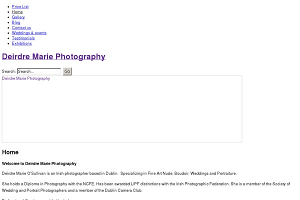 deirdremariephotography.com site used Tripod