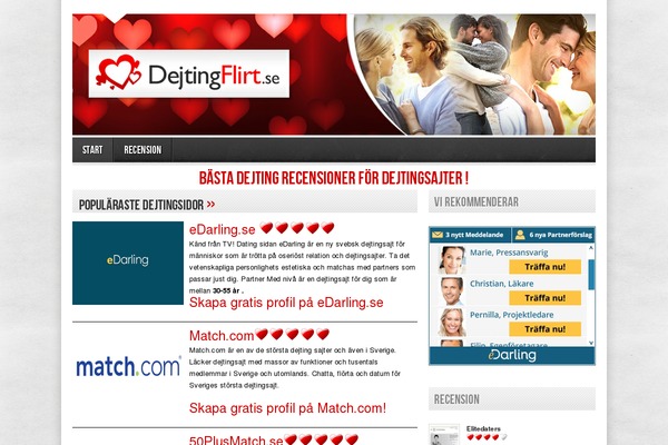 Dating theme site design template sample