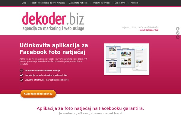 dekoder.biz site used JustLanded