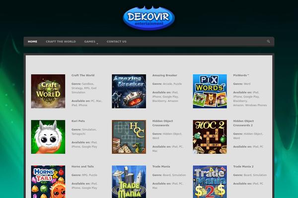 Oblivion theme site design template sample