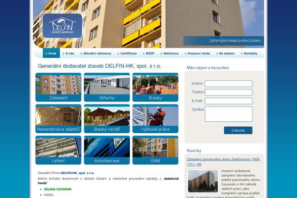 delfinhk.cz site used Aria-studio
