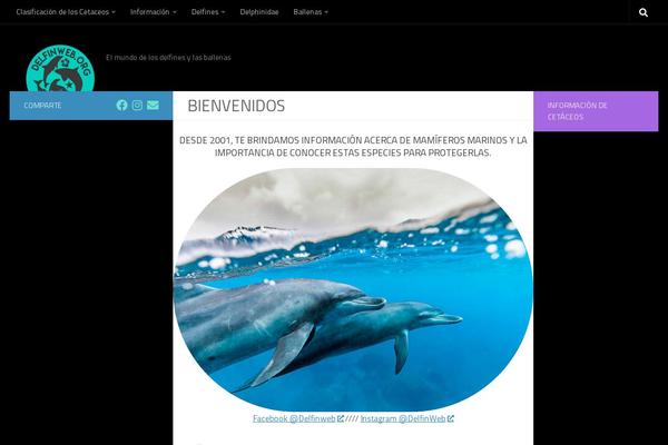 delfinweb.org site used Hueman Child
