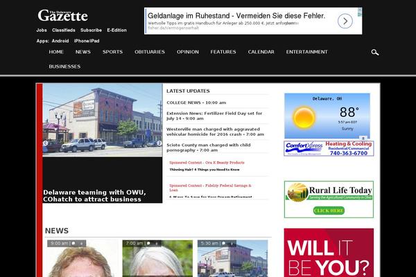Newspaper Child theme site design template sample