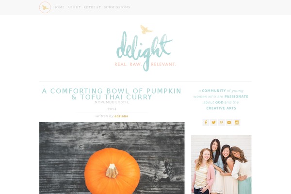 Delight theme site design template sample