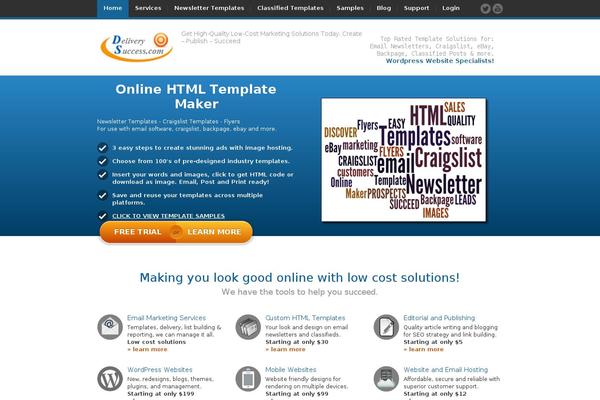 JustLanded theme site design template sample