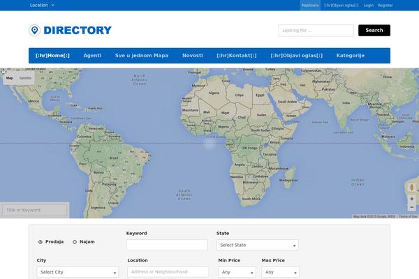 Directory theme site design template sample