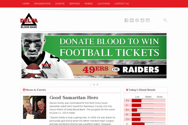 deltabloodbank.org site used Dbb