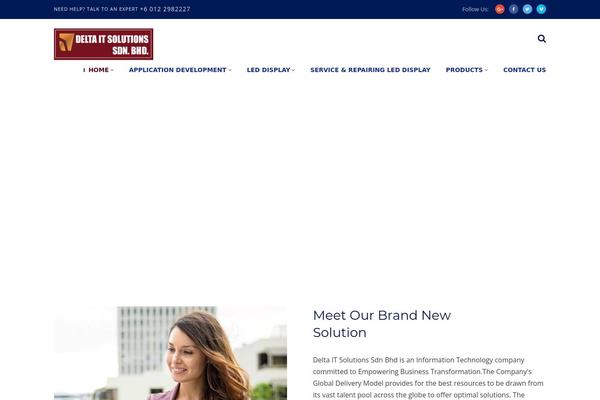 Delta theme site design template sample