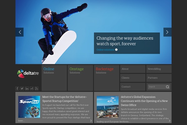 deltatre theme websites examples