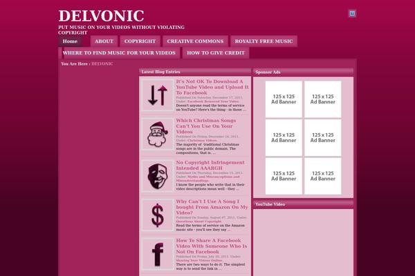 delvonic.com site used Pinkberry