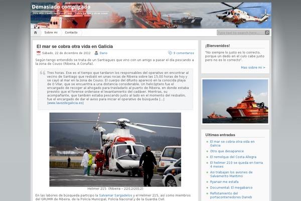 demasiadocomplicado.com site used Dctheme
