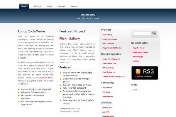 deme.me site used Sandpress
