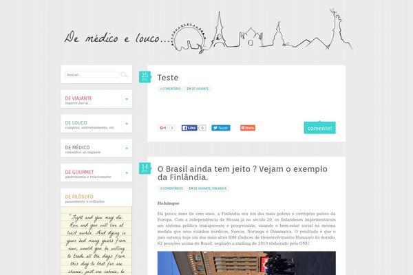 Blog theme site design template sample