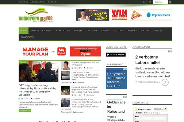 Jarida theme site design template sample