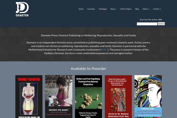 Demeter theme site design template sample