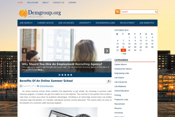 EDU theme site design template sample
