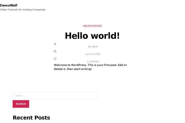 Twenty Twenty theme site design template sample