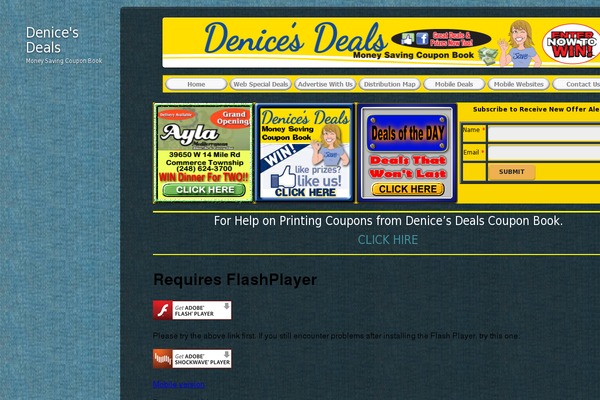 denicesdeals.com site used Fullscreen