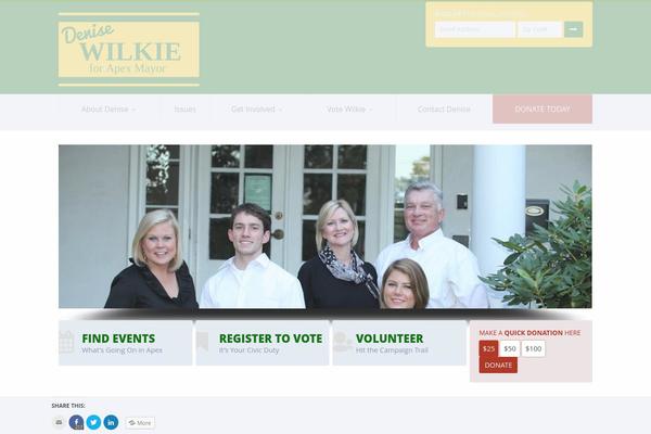 Candidate theme site design template sample
