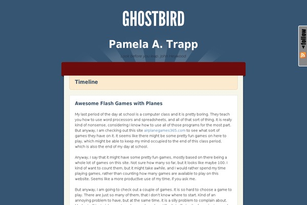 Ghostbird theme site design template sample