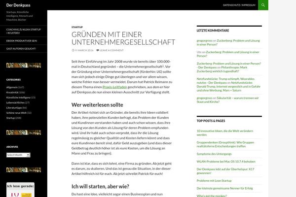 Twenty Fourteen theme site design template sample