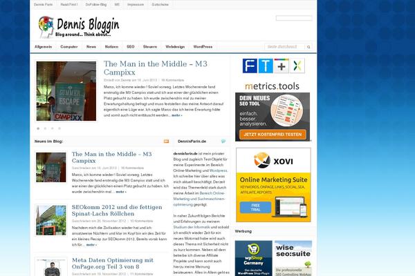 Daily theme site design template sample
