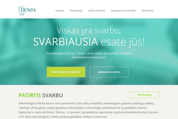 denta.lt site used Denta