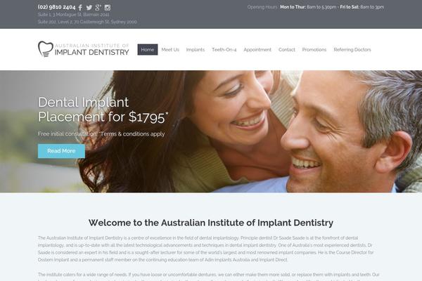 dentalimplants.com.au site used Chelsea-hall-child-theme