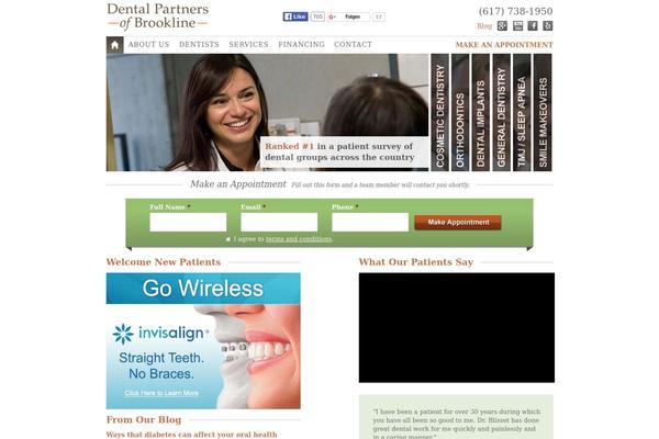 dentalpartnersofbrookline.com site used Boilerplate