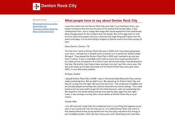 dentonrockcity.com site used Notesil