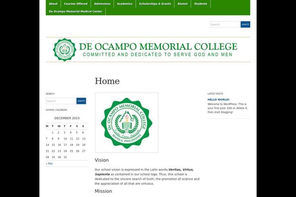 Academica theme site design template sample