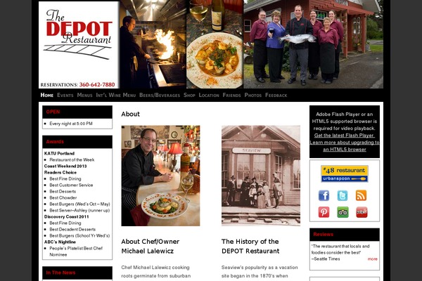 Depot theme site design template sample