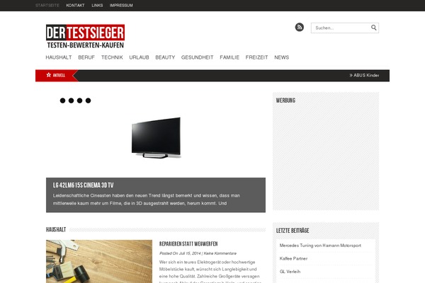 der-testsieger.de site used Backstreet
