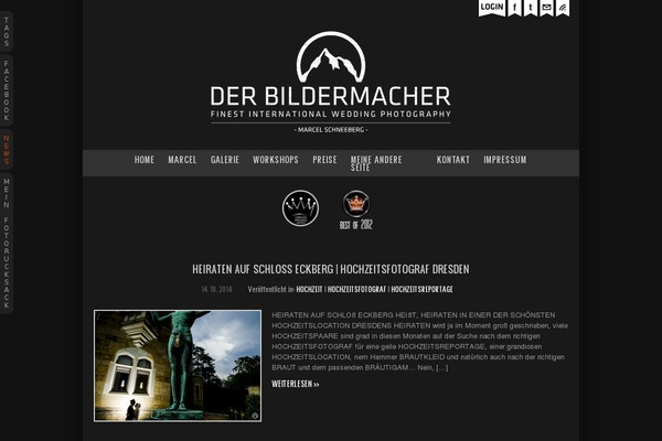 Prophoto4 theme site design template sample