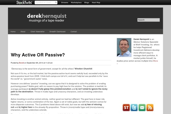 derekhernquist.com site used Derek