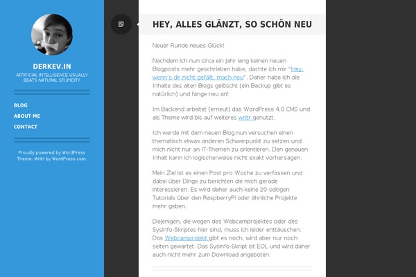 Writr theme site design template sample