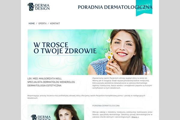 Derma theme site design template sample