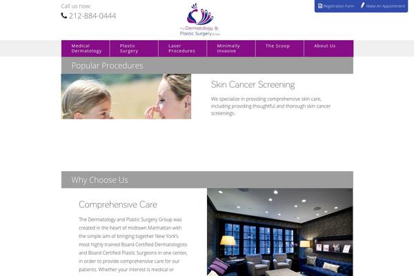 Derma theme site design template sample
