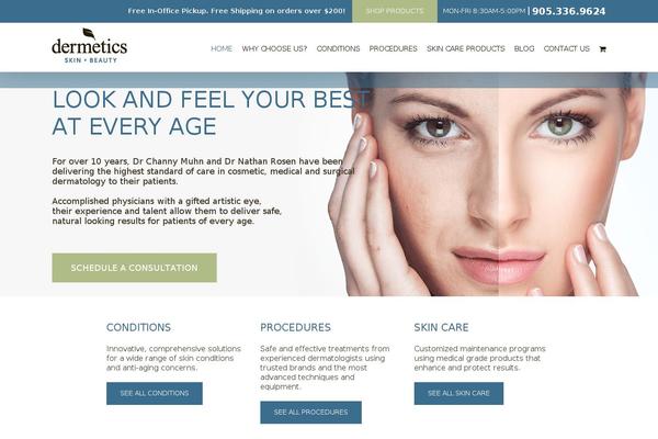 dermetics.ca site used Dermetics