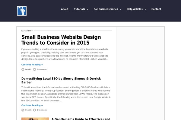 Site using BNS Corner Logo plugin