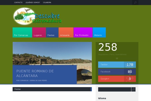 descubreextremadura.com site used Novelti