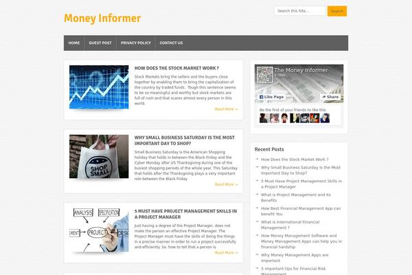 Bloggie theme site design template sample