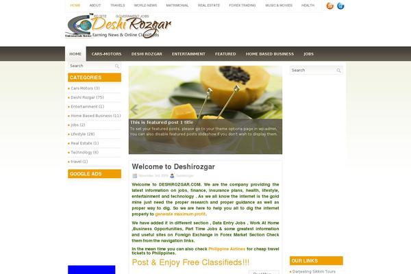D theme site design template sample