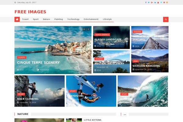 Editorial theme site design template sample