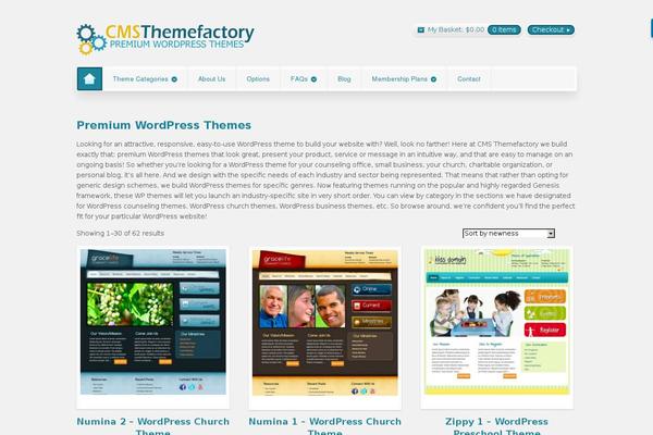 Artificer theme site design template sample