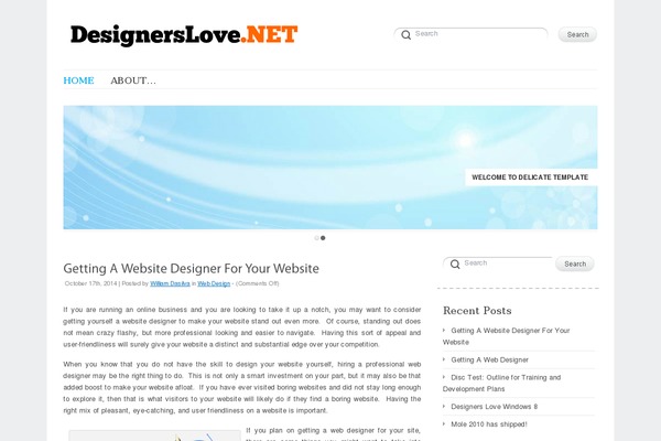 Transcend theme site design template sample
